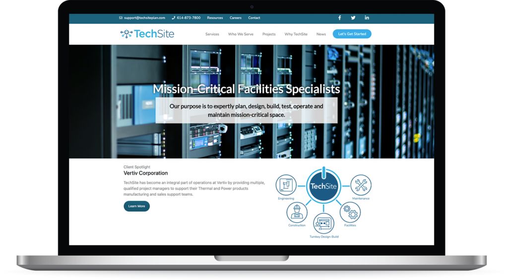 TechSite is proud to announce the launch of our new home on the web designed and developed to reinforce our expert position in the mission-critical space. With detailed core service offerings, relevant project and service case studies, plus career opportunities and more…